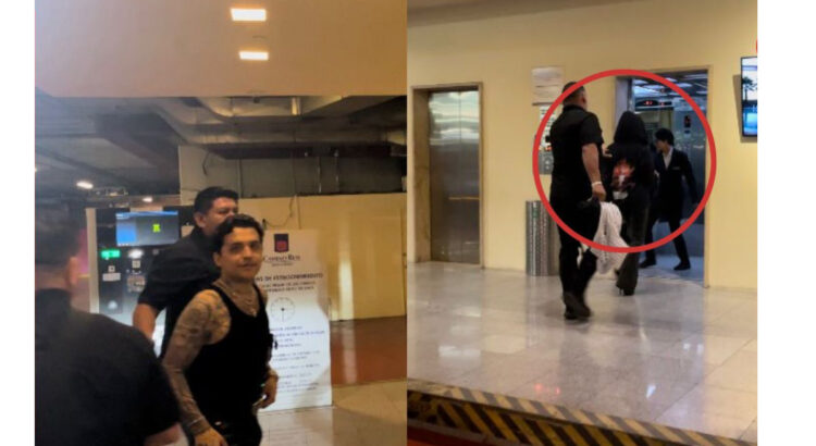 Captan a Christian Nodal y Ángela Aguilar llegando juntos a un hotel