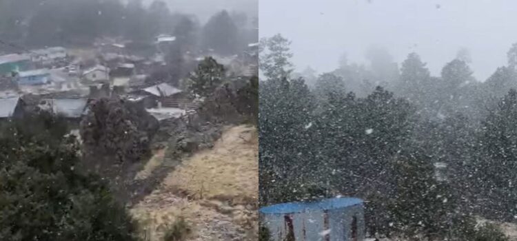 Primeras nevadas en Guanaceví, Durango