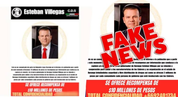 Amenaza contra gobernador de Durango
