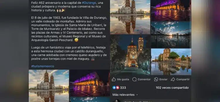 Gobierno federal confunde a Durango, México, con Durango, España