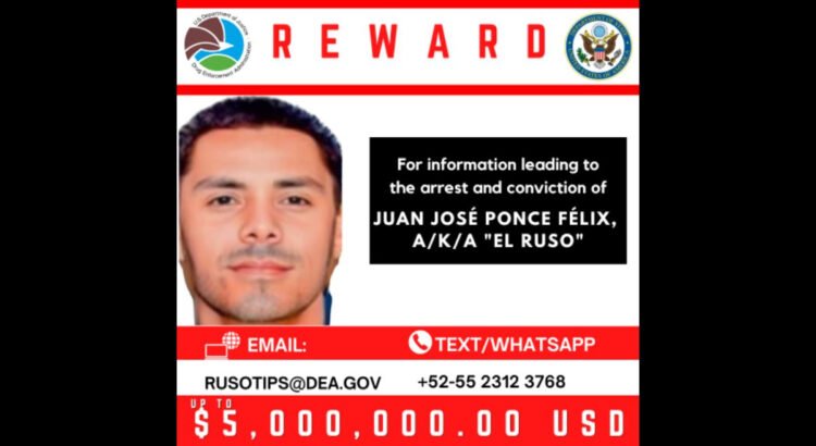 Ofrece Estados Unidos 5 millones de dólares por la captura de “El Ruso”
