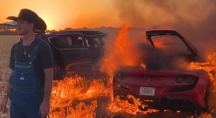 El creador de contenido que quemó un Ferrari para generar impacto digital enfrenta una posible pena de cárcel