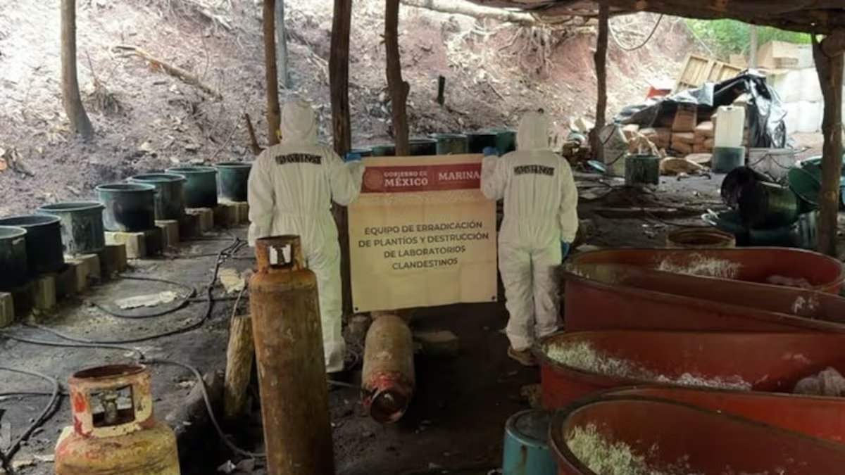 Descubren laboratorio clandestino en Durango; decomisan 1.3 toneladas de metanfetamina